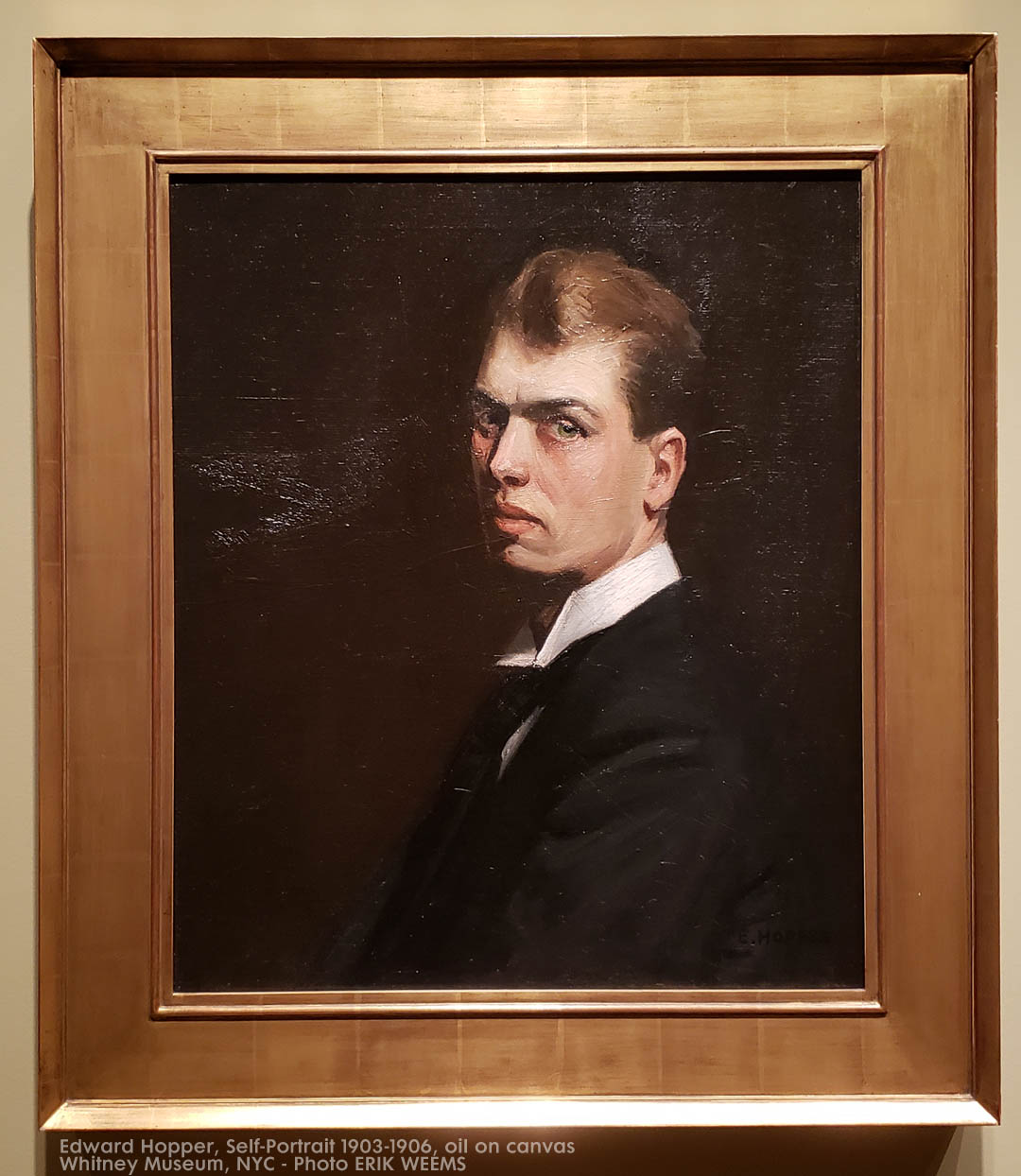 Self Portrait by Edward Hopper 1903-1906 oil on canvas