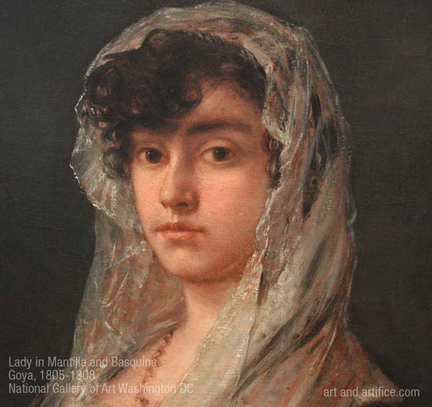 Goya - painting - Mantilla and Basquina lady Bookseller