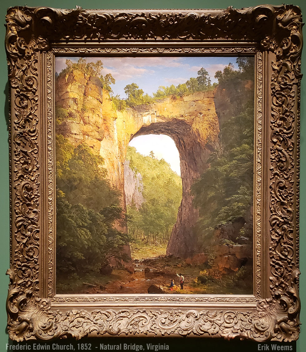 Natural Bridge Virginia - Frederic Edwin Church 1852 oil on canvas