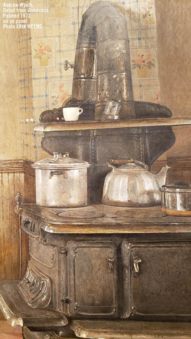 Detail from Ericksons, 1973, painted by Andrew Wyeth