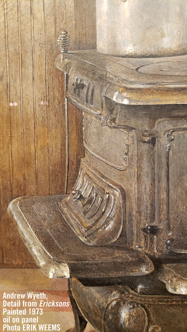 Detail of stove - ericksons by Andrew Wyeth