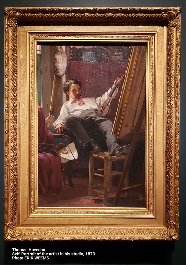Thomas Hovedan - Self Portrait in his studio 1873