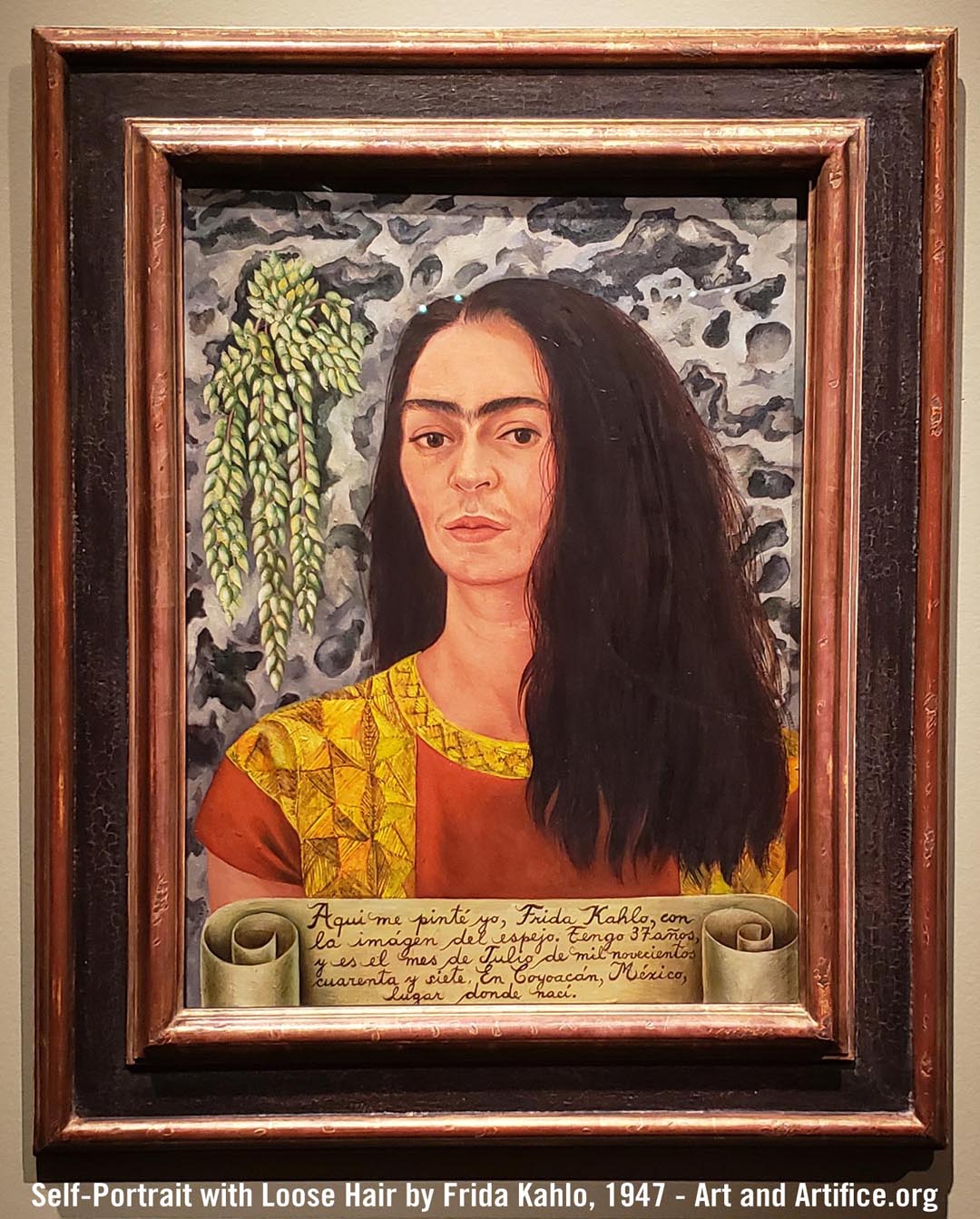 Self Portrait with Loose Hair 1947 Frida Kahlo Self Portrait with Loose Hair 1947 Frida Kahlo